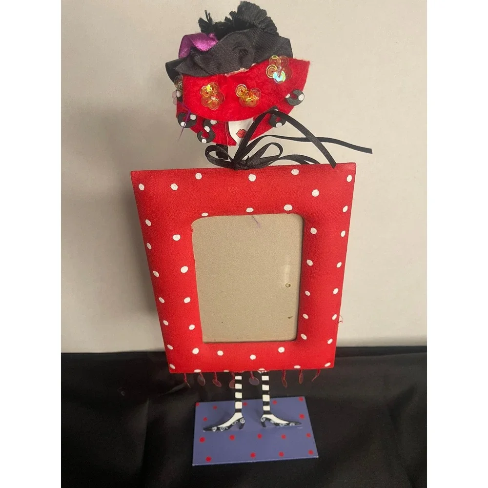 Red Hat Society Whimsical Red Polka Dot Photo Frame 5x3‎ Decorative Figurine
